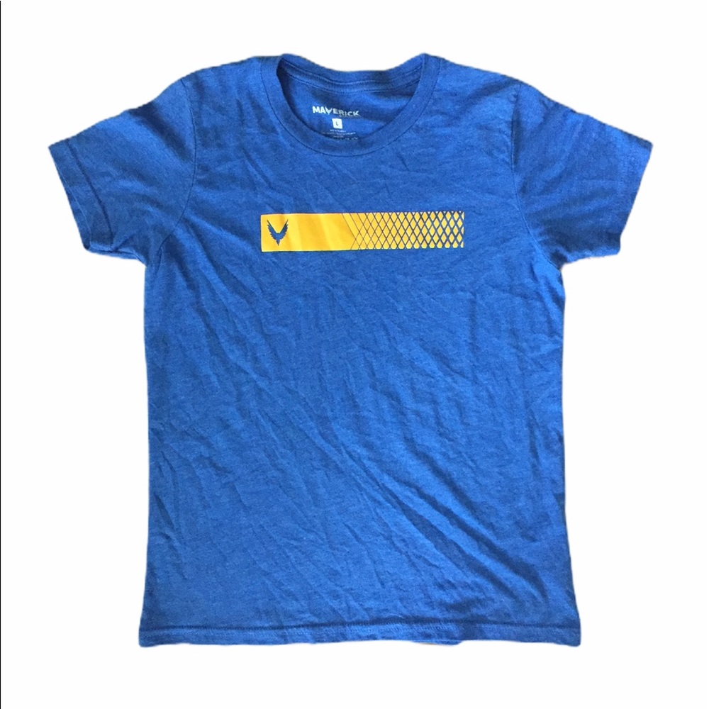 Boys Mayerick blue short sleeve shirt